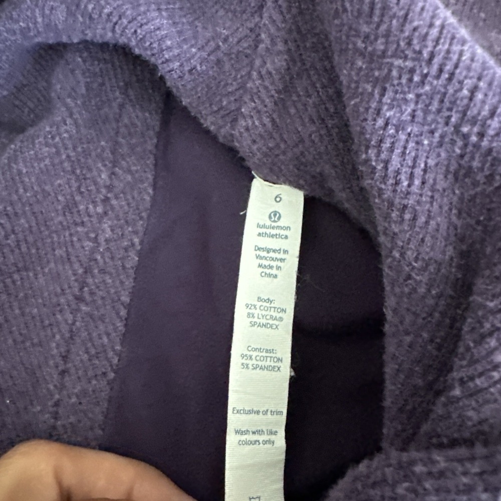 Lululemon Gratitude Wrap Sz 6 Heathered Deep Zinfandel Cozy Yoga Lounge Jacket - Picture 2 of 3